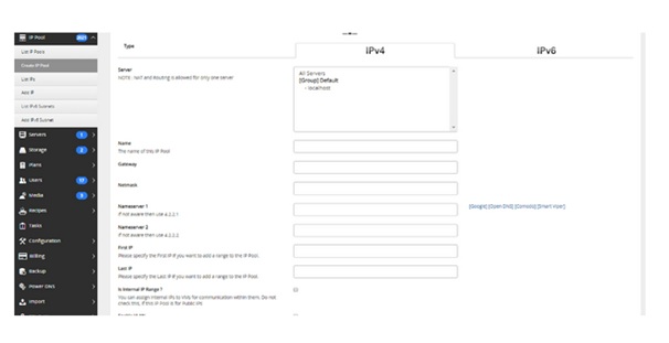 Virtualizor IP Pool