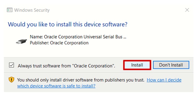 Oracle Corporation Universal Serial Bus